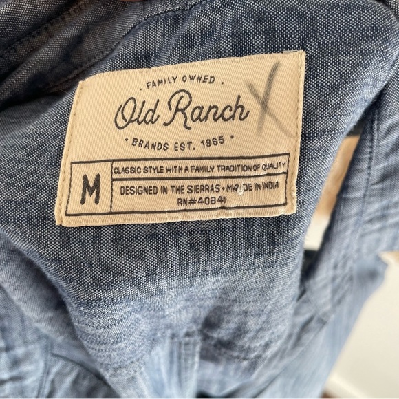 Old Ranch Dove Sleeveless Chambray Dress Size M - Picture 7 of 8